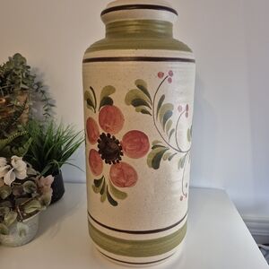 Huge Vintage Bay Keramik West German Floral Ceramic Floor Vase 1960s MCM